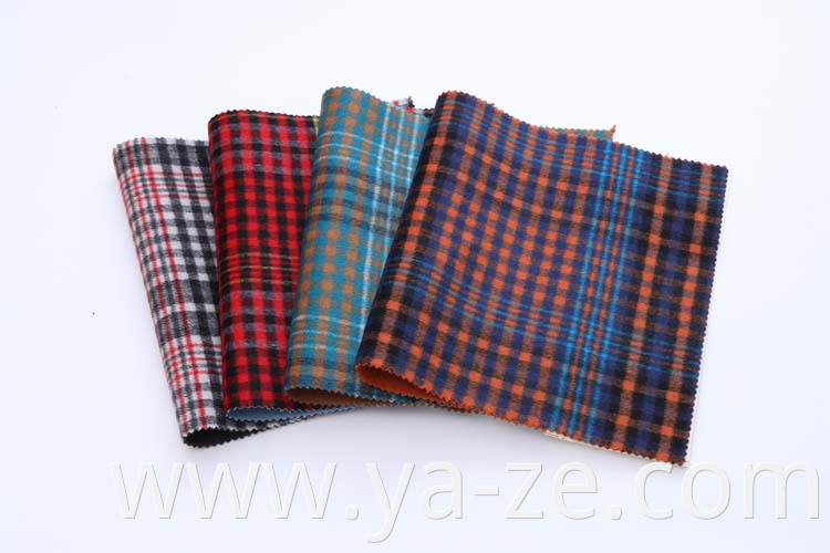 Hot selling woven double-faced check tweed plaid fleece woolen wool coat manufacturer winter fabric boucle skirt cloth